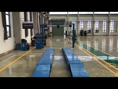 Vỏ thực với 3D bánh xe thẳng hàng + nâng kéo + trượt bên tấm kép + trục tải tester + phanh ro