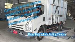 Máy thử phanh con lăn hạng nặng thương hiệu Cartesykj + máy thử trượt bên + máy thử đồng hồ tốc độ ở Myanmar
