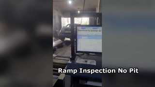 Thiết bị kiểm tra xe 4 trong 1 của khách hàng Congo trên đoạn đường dốc không có hầm hố