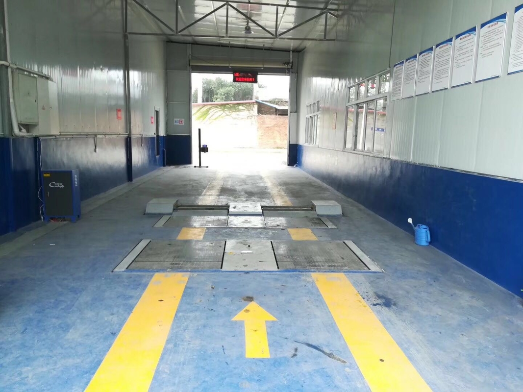 CTGT-3-3C Đường thử xe ba bên cuộn Đường thử phanh cuộn Vlt với axle load double plate