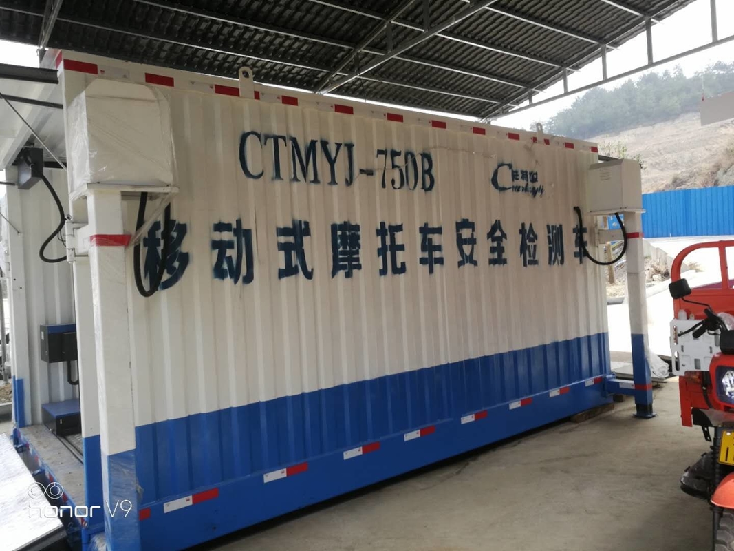 Vị trí làm việc Đường thử nghiệm an toàn xe di động 700kg Trọng lượng CTMYJ-750B Trạm thử nghiệm di động cho xe máy