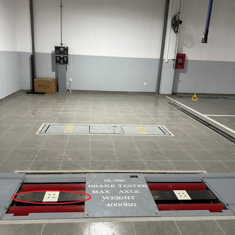 Cartesykj Roller Brake Tester với axle Load Air Bag Lift cho xe 4000kg Xe thử nghiệm đường dây xe xe kiểm tra hàng năm