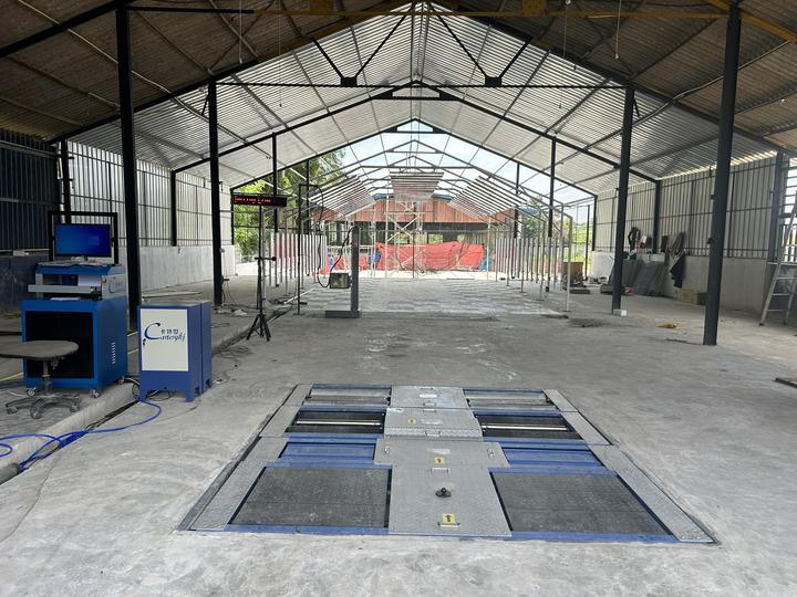 Máy kiểm tra phanh cuộn 5 trong 1 với tải trọng trục tối đa 4000kg, trượt bên tấm kép và Máy tính điều khiển công nghiệp cho đường thử xe