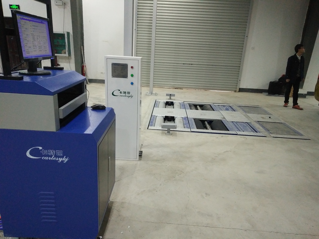 Máy kiểm tra phanh cuộn 5 trong 1 với tải trọng trục tối đa 4000kg, trượt bên tấm kép và Máy tính điều khiển công nghiệp cho đường thử xe