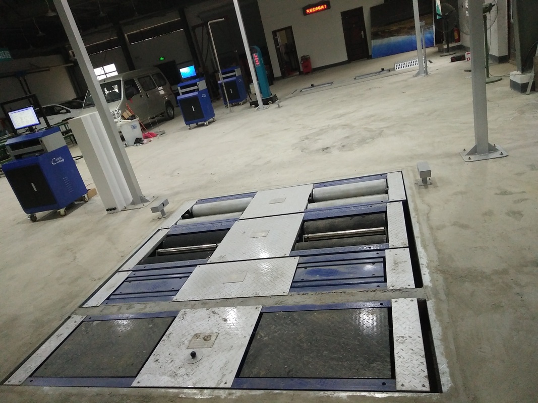 5 in1 thử phanh cuộn thử nghiệm treo thử nghiệm axle tải hai tấm bên trượt tốc độ đo đèn pha thử nghiệm