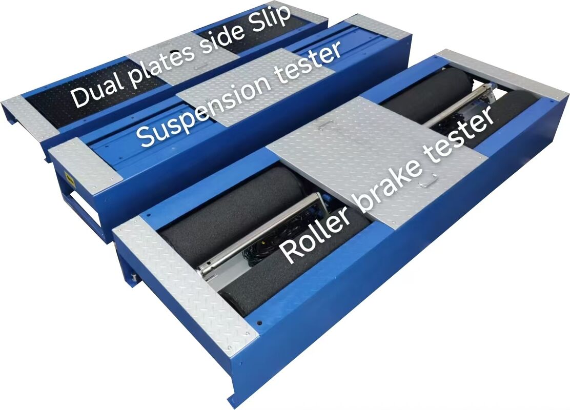 CTGT-3-4 Đường thử xe 4-in-1 Kiểm tra phanh cuộn với tải trọng trục Kiểm tra trượt bên đĩa đơn Kiểm thử treo