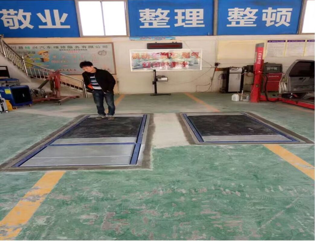 Cartesykj Máy kiểm tra phanh phẳng sang trọng 3T 10T 15T Thiết bị kiểm tra xe Làn kiểm tra xe 2CTHPB-13 với hệ thống treo trượt bên, máy kiểm tra tải trọng trục