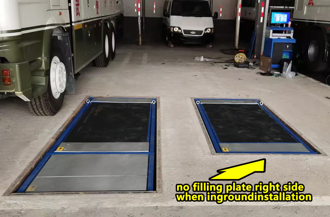 Cartesykj Máy kiểm tra phanh phẳng sang trọng 3T 10T 15T Thiết bị kiểm tra xe Làn kiểm tra xe 2CTHPB-13 với hệ thống treo trượt bên, máy kiểm tra tải trọng trục