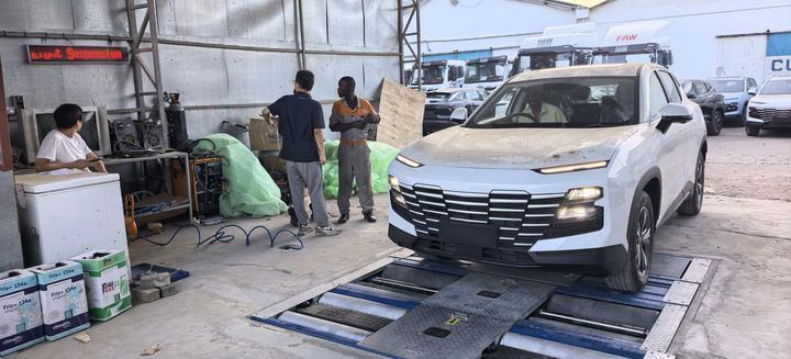 Máy kiểm tra phanh con lăn 5 trong 1 thương hiệu Cartesy Kenya với tải trọng trục 4000kg, bộ đo tốc độ trượt ngang, máy kiểm tra hệ thống treo