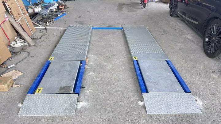 Cartesykj 4T Capacity 2 plates Ultra Flat Brake Tester with side slip, suspension, axle load, brake tester function Các máy thử phanh siêu phẳng có chức năng trượt bên, treo, tải trục